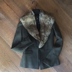 Elizabeth and James Fur Blazer Jacket